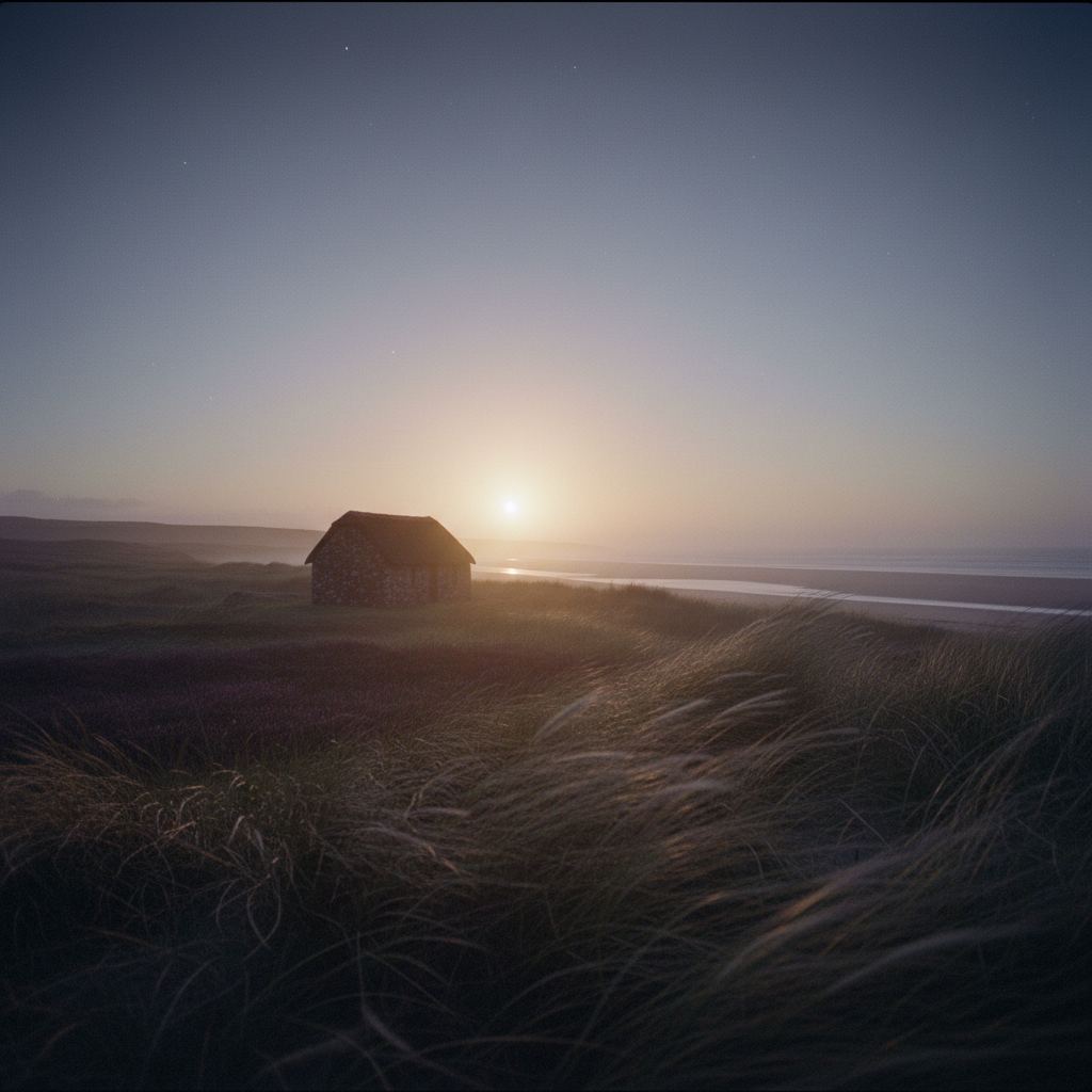 Northumberland — empty beaches and dark skies